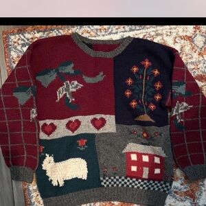 Colorful Patchwork Women's Sweater